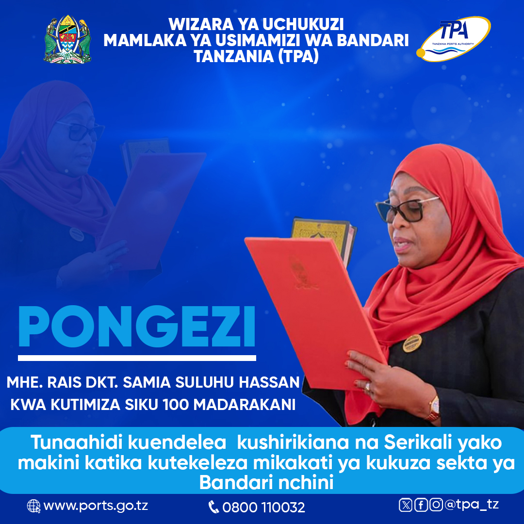 PONGEZI ZA KUTIMIZA SIKU 100 MADARAKANI