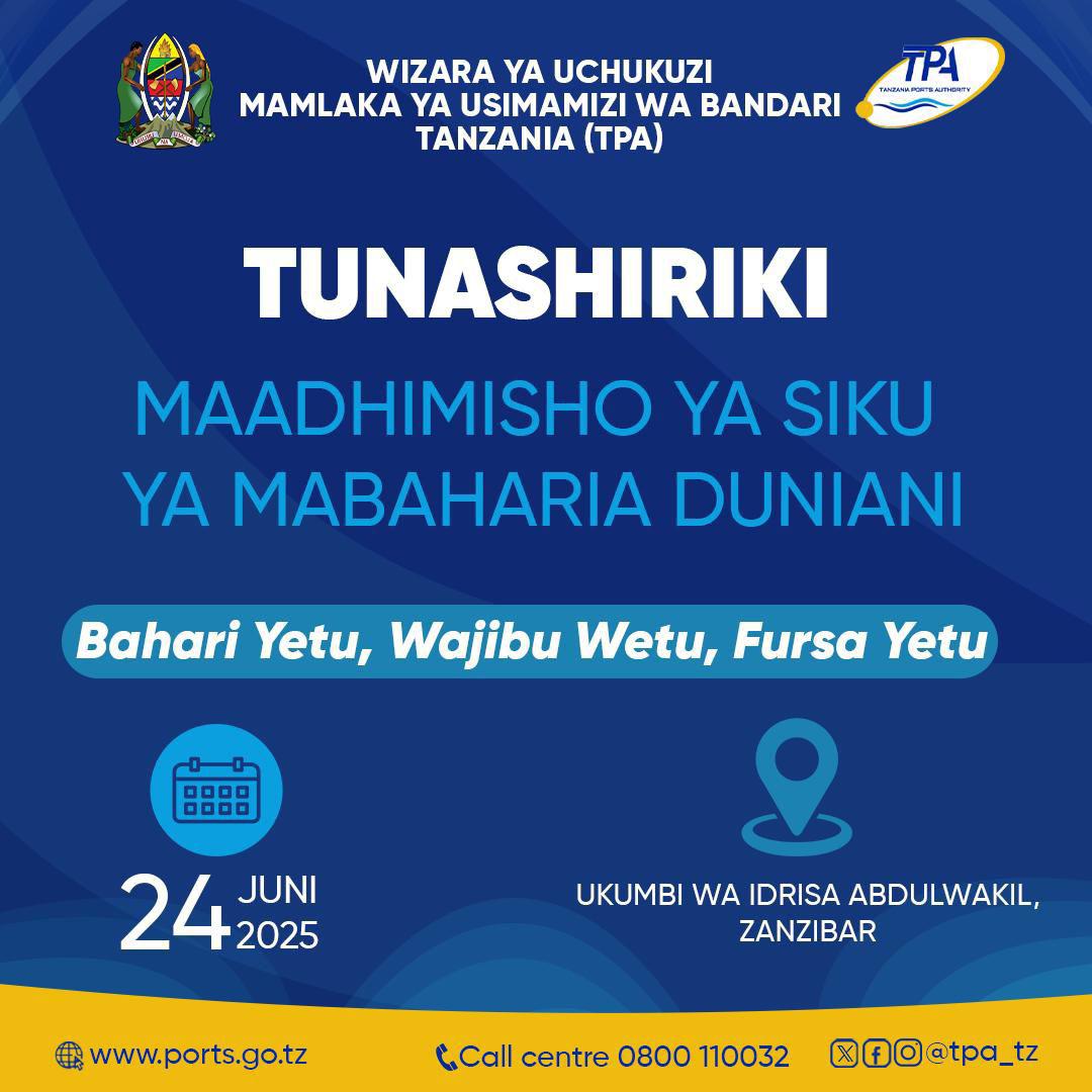 TUNASHIRIKI MAADHIMISHO YA SIKU YA MABAHARIA DUNIANI